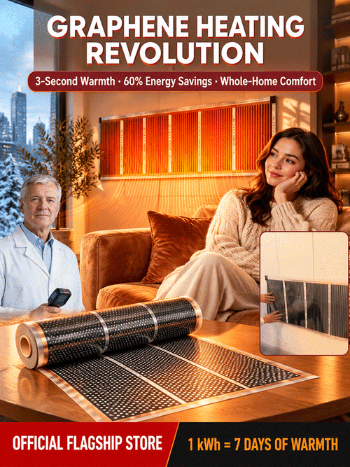 German High-Tech: [Heats in 3s] Far-Infrared Graphene Wall Heater. Say goodbye to huge bills, runs all day on just 1 kWh!