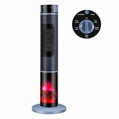 [Only 1 kWh per Week] Premium 3D Fireplace Space Heater | 3-Second Rapid Heating | A+++ AI Energy-Saving Mode | 3D Fireplace Flame Effect | TÜV Certified 🔥🛡️