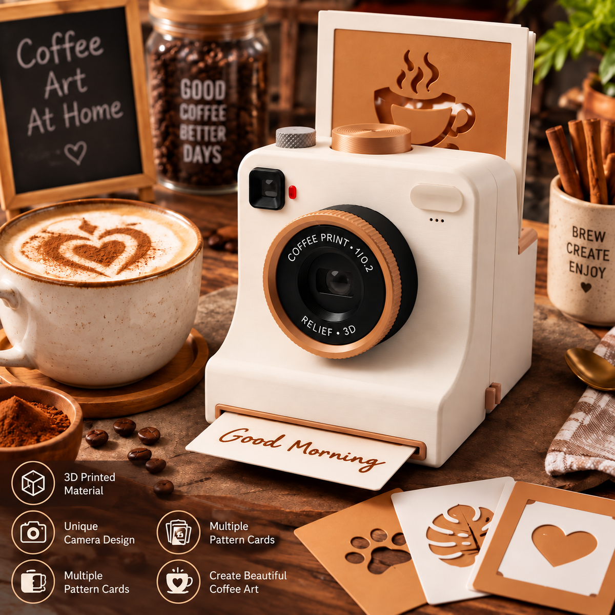 ☕ 🎨 Smart Latte Art Maker Camera Tool – Create Beautiful Latte Designs at Home
