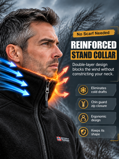 Norwegian Premium Merino Fleece Jacket | -20°C Extreme Cold Protection | 100% Anti-Static | 3D Slim Fit