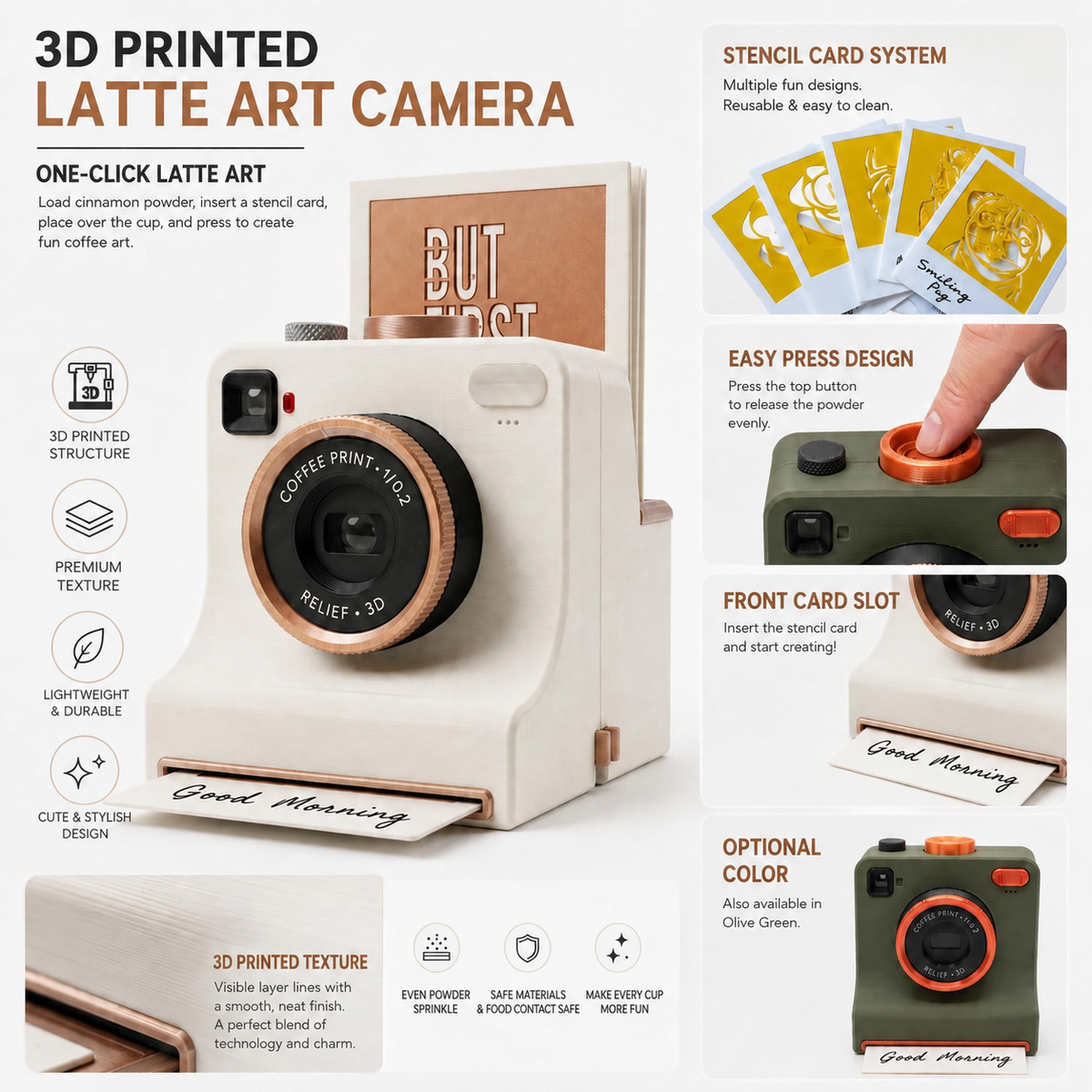☕ 🎨 Smart Latte Art Maker Camera Tool – Create Beautiful Latte Designs at Home
