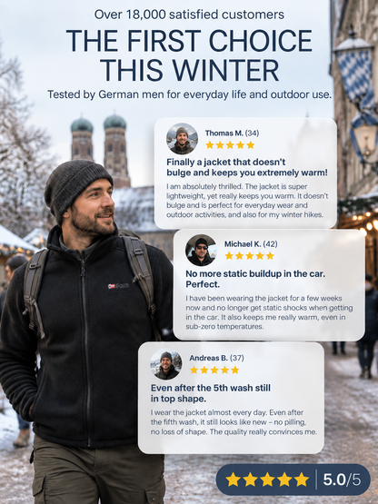 Norwegian Premium Merino Fleece Jacket | -20°C Extreme Cold Protection | 100% Anti-Static | 3D Slim Fit