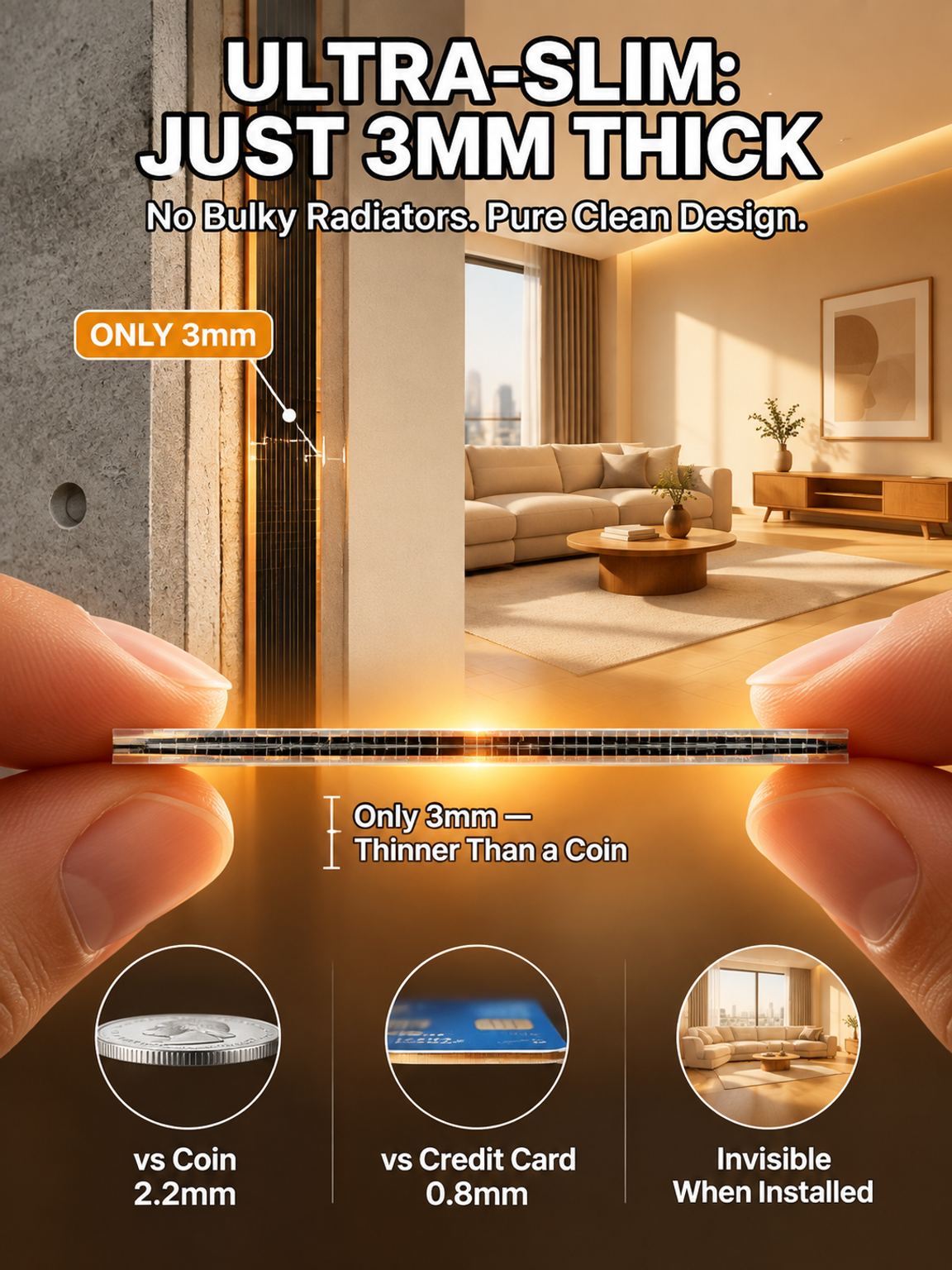 German High-Tech: [Heats in 3s] Far-Infrared Graphene Wall Heater. Say goodbye to huge bills, runs all day on just 1 kWh!