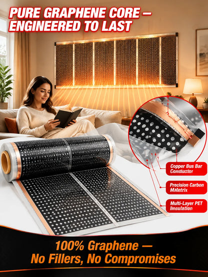 German High-Tech: [Heats in 3s] Far-Infrared Graphene Wall Heater. Say goodbye to huge bills, runs all day on just 1 kWh!