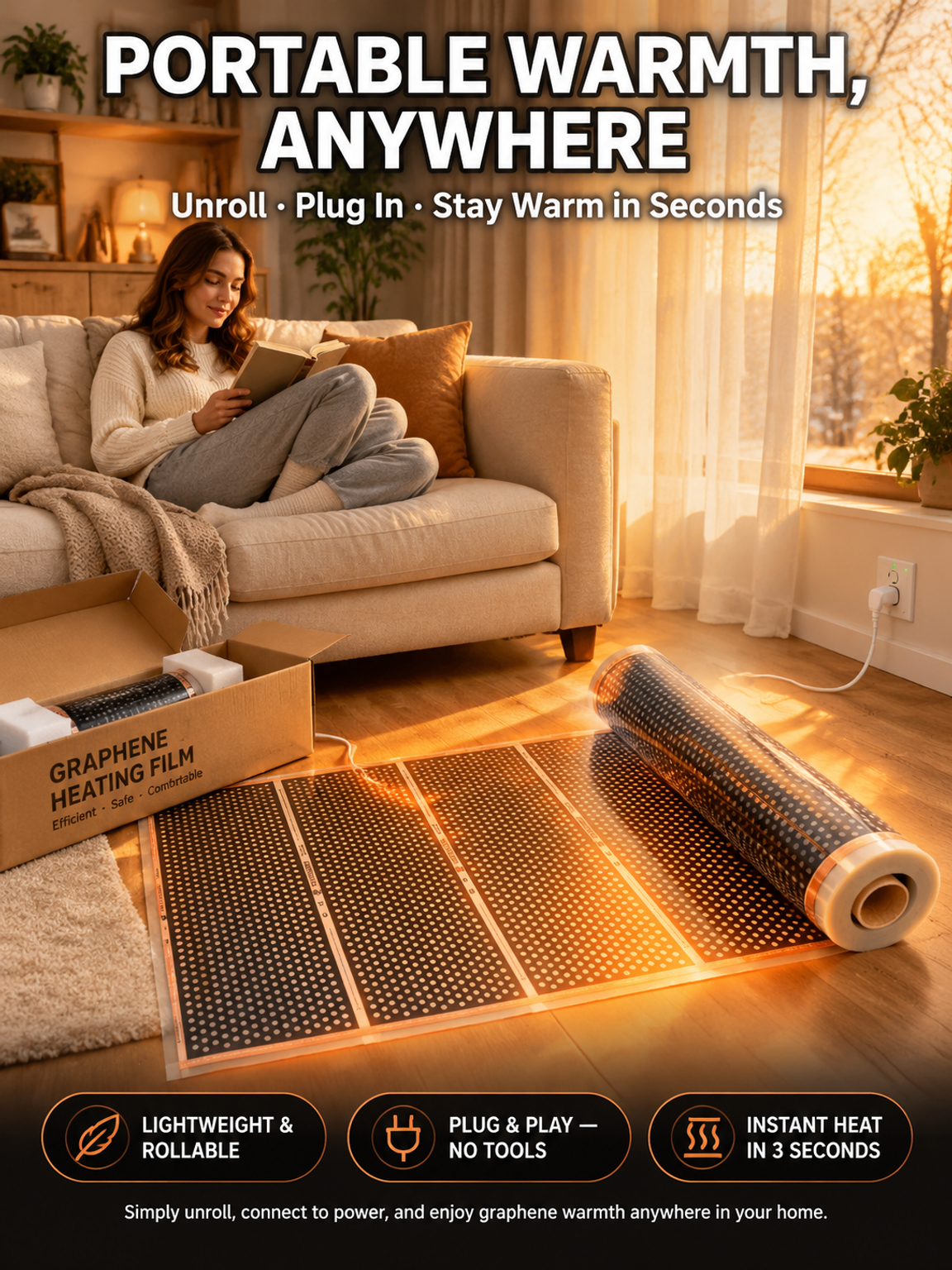 German High-Tech: [Heats in 3s] Far-Infrared Graphene Wall Heater. Say goodbye to huge bills, runs all day on just 1 kWh!