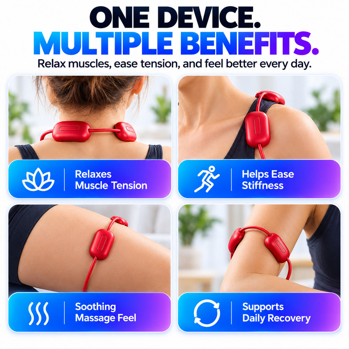 Intelligent 3-Level Neck Heating Device – Advanced Thermal Technology, Precision Temperature Control & Hands-Free Comfort