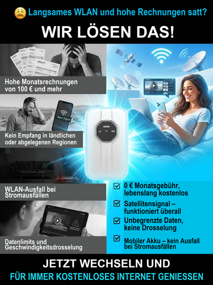 🌍 Satelliten-WiFi6+ Mobilrouter der nächsten Generation – 500 Mbit/s, keine monatlichen Gebühren – landesweiter Räumungsverkauf 🚀