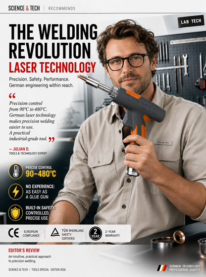 🏆  German Technology 5-in-1 Laser Welding Gun (Patented by German Engineers) | Easy DIY Repairs🛠️ | Spark-Free Cutting & Rust Removal | 100% Burn-Proof Safety🛡️ | Cordless & Generator-Free
