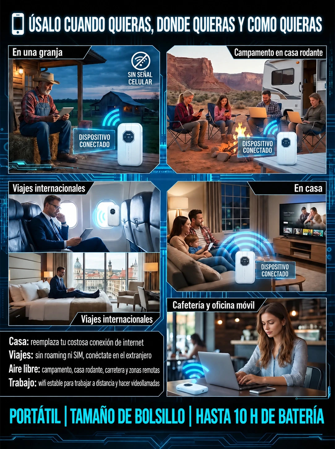Router Portátil Satelital WiFi 6+ de Nueva Generación - 500 Mbps | Mantente Conectado Todo el Día con Nuestro Router de Bolsillo - Liquidación Nacional