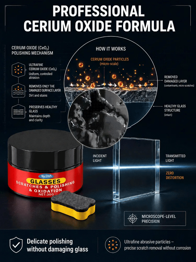 Car Glass Scratch Remover Polish, 3 Seconds and Scratches are Gone! 100% Anti-Glare Night Solution!