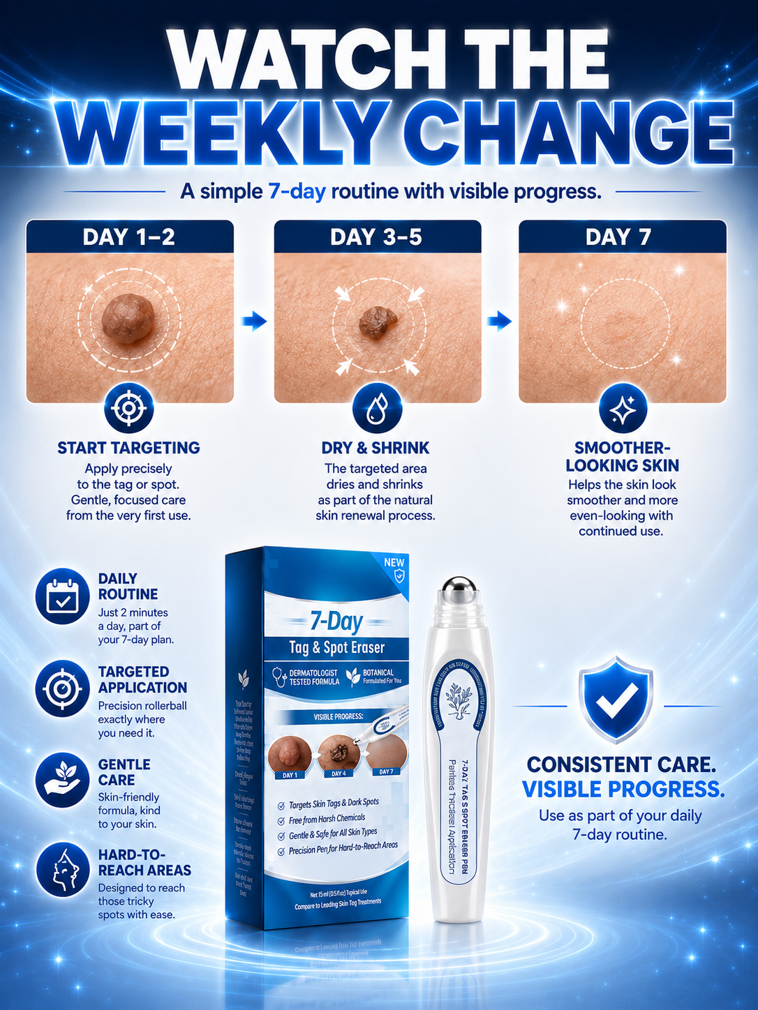 ✨ Painless & Precise Wart Removal ✨ 🖊️ Skin Repair Pen with Easy Roll-On Application 👩‍🦰👨‍🦱 Suitable for Both Men & Women 🎯 Precise Targeting | 🌿 Gentle Skin Care | ✅ Proven Effective!