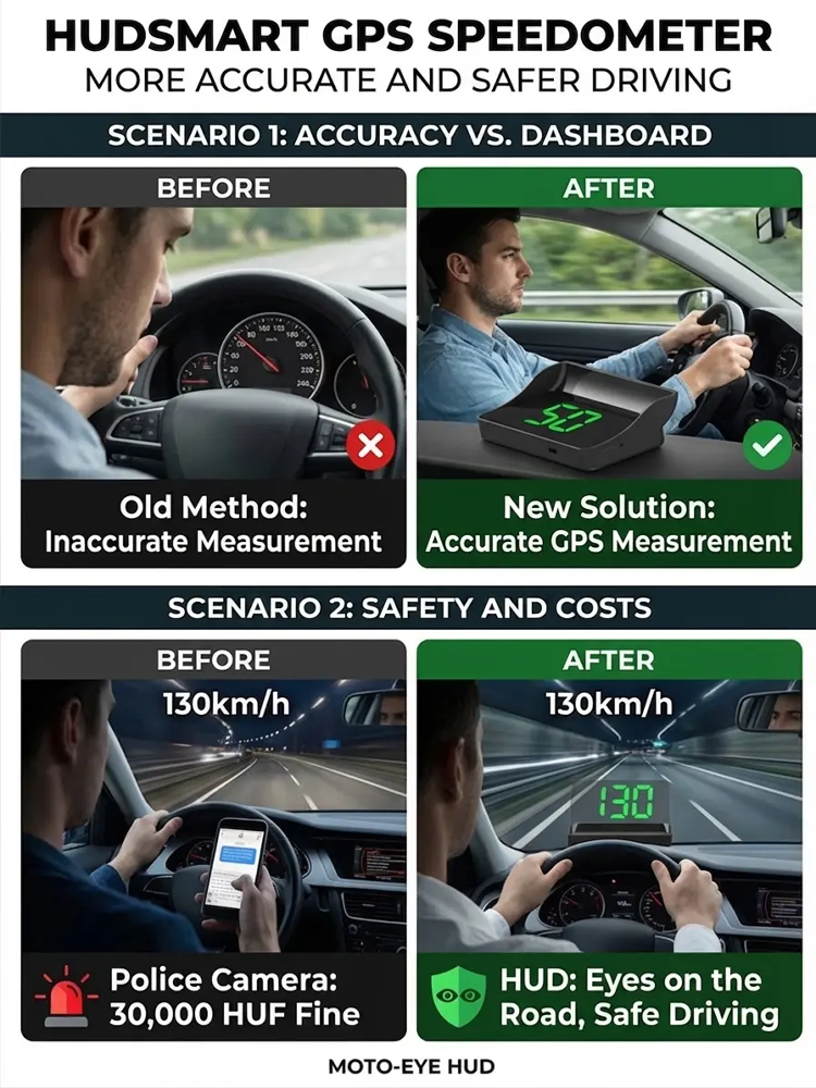【Smart In-Car HUD Co-Pilot】Works on Sedans, SUVs, Pickups, RVs, and More!30-Day Risk-Free Trial