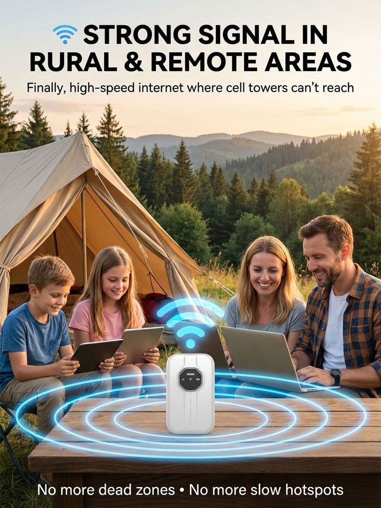 🌍Next-Gen Satellite WiFi6+ Portable Router - 500Mbps Boundless Portable Wi-Fi