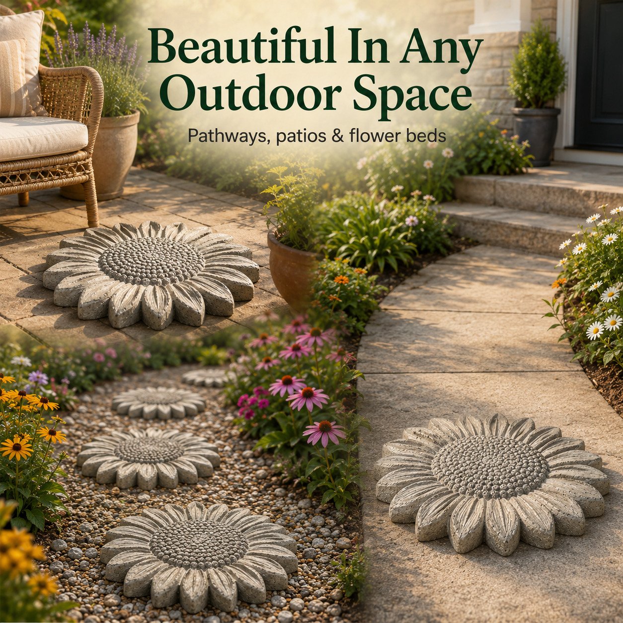 Reusable Sunflower Stepping Stone Mold