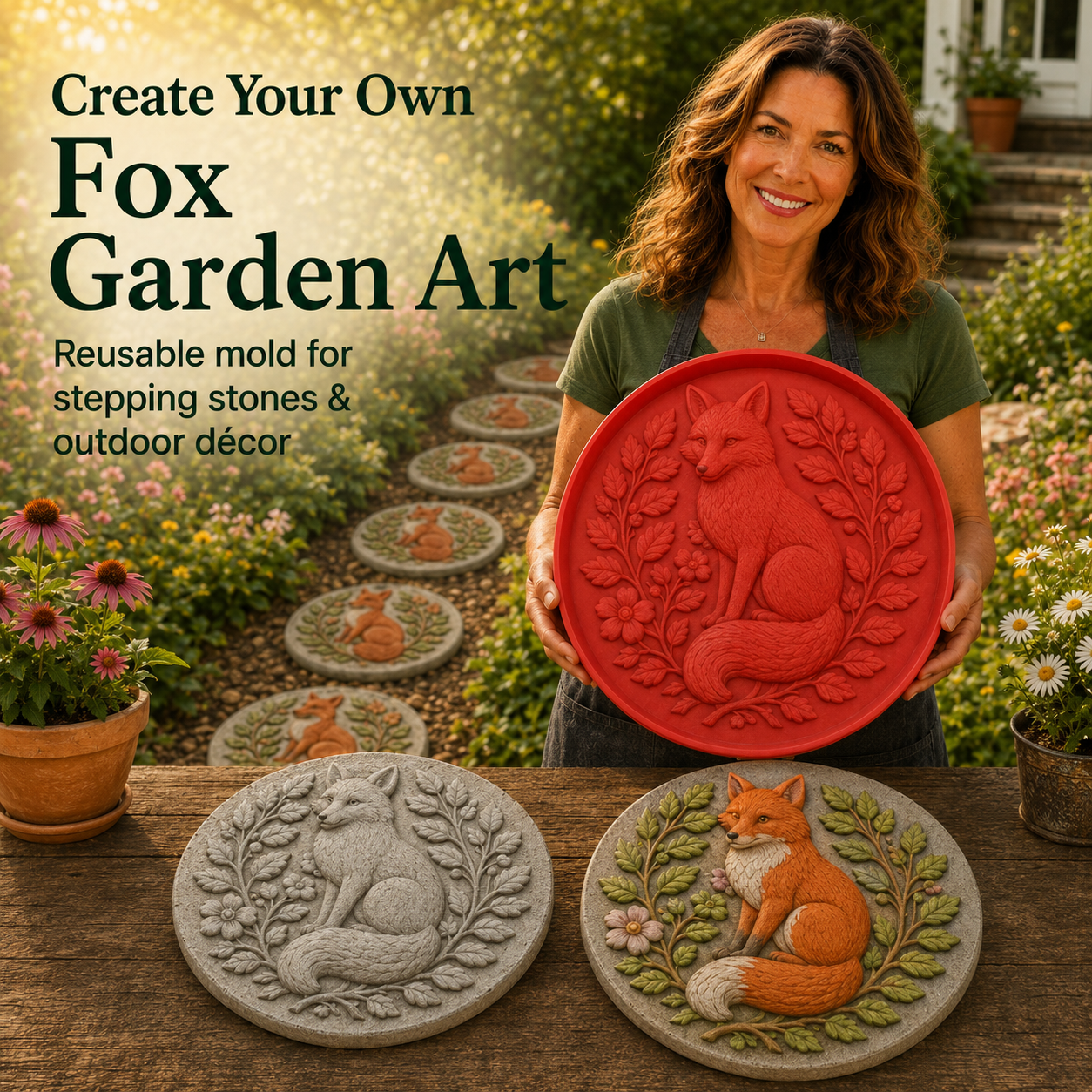 Reusable Sunflower Stepping Stone Mold
