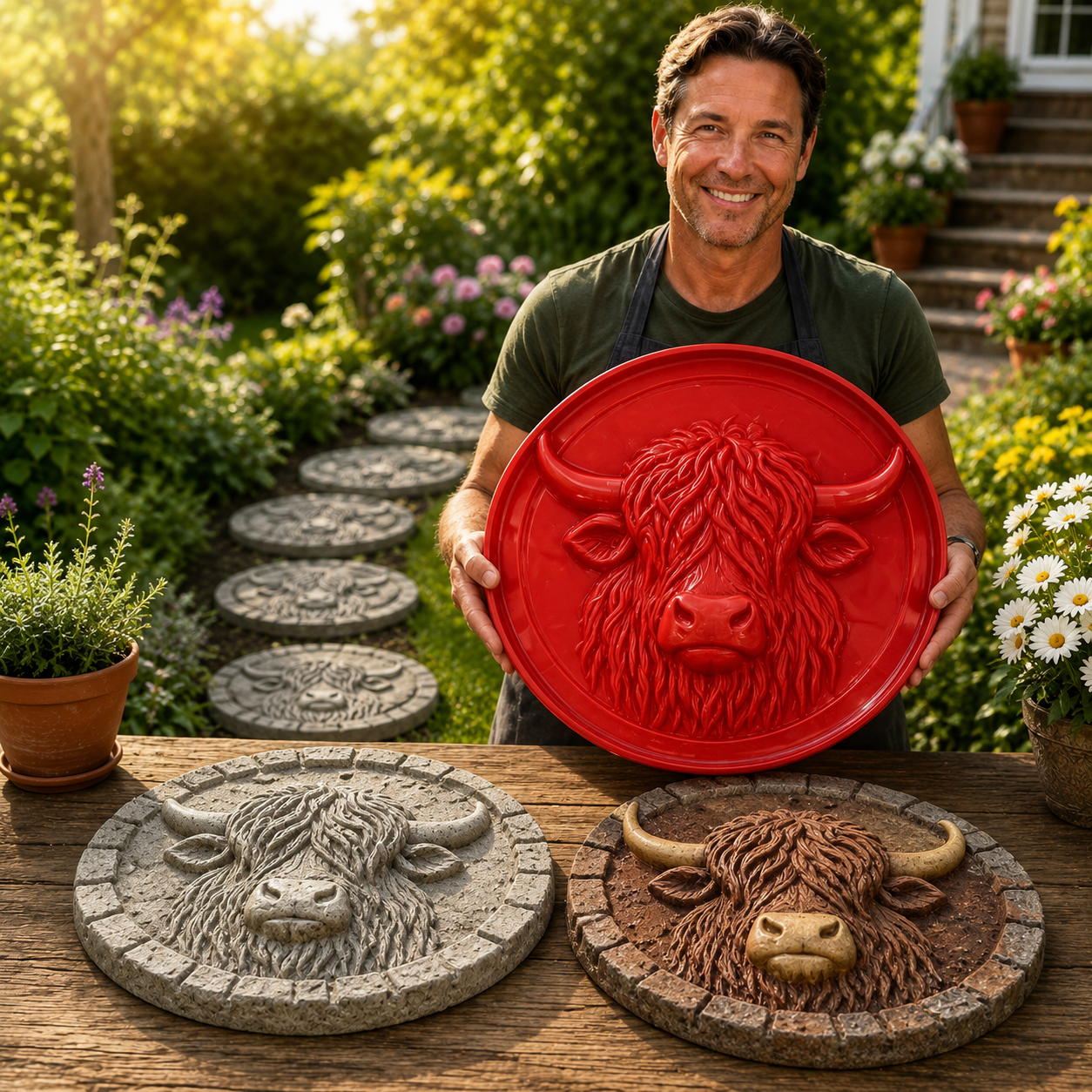 Reusable Sunflower Stepping Stone Mold