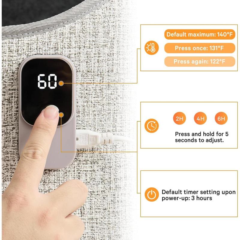 Electric Foot Warmer for Seniors – 360° Surround Heating, Adjustable Temperature, Cozy Leg & Foot Heating