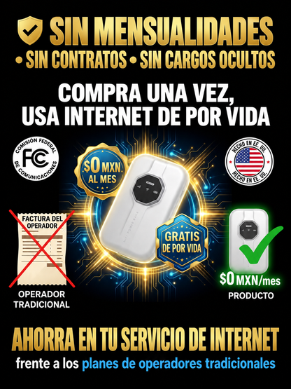 Router Portátil Satelital WiFi 6+ de Nueva Generación - 500 Mbps | Mantente Conectado Todo el Día con Nuestro Router de Bolsillo - Liquidación Nacional