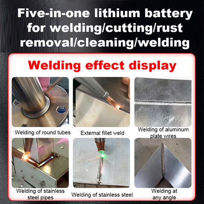 🏆  German Technology 5-in-1 Laser Welding Gun (Patented by German Engineers) | Easy DIY Repairs🛠️ | Spark-Free Cutting & Rust Removal | 100% Burn-Proof Safety🛡️ | Cordless & Generator-Free