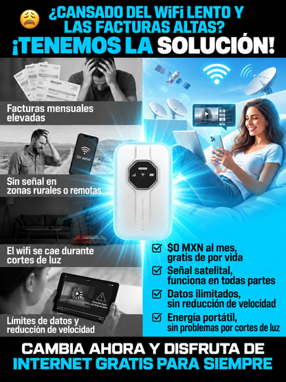 Router Portátil Satelital WiFi 6+ de Nueva Generación - 500 Mbps | Mantente Conectado Todo el Día con Nuestro Router de Bolsillo - Liquidación Nacional