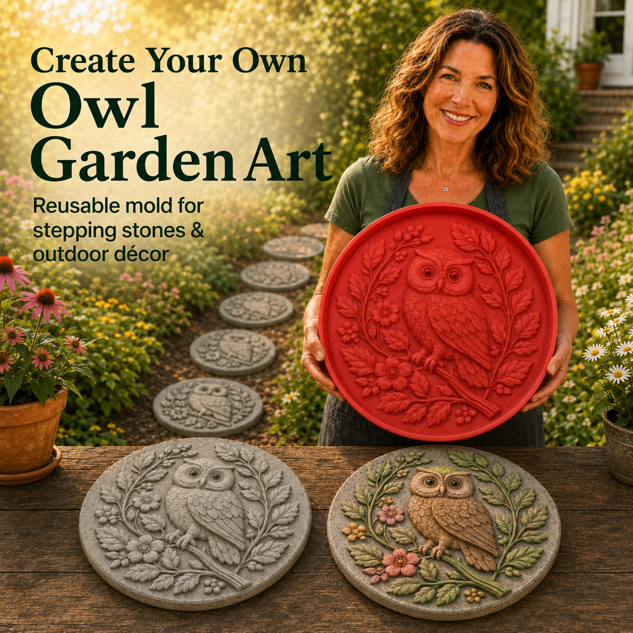 Reusable Sunflower Stepping Stone Mold