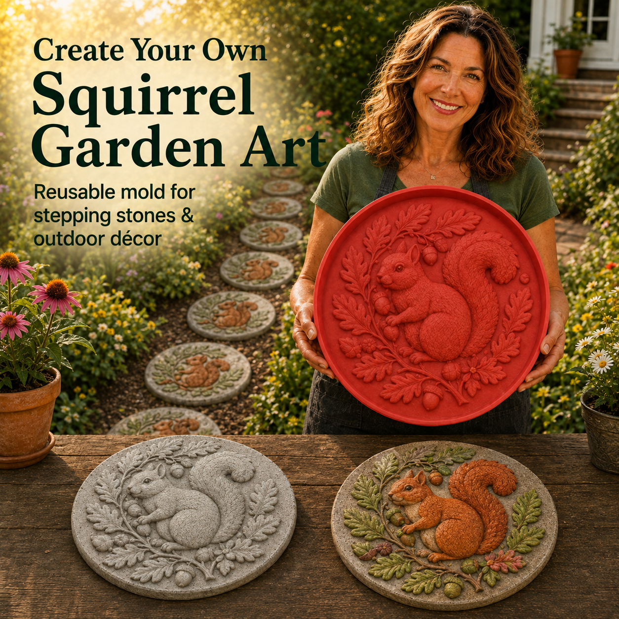 Reusable Sunflower Stepping Stone Mold