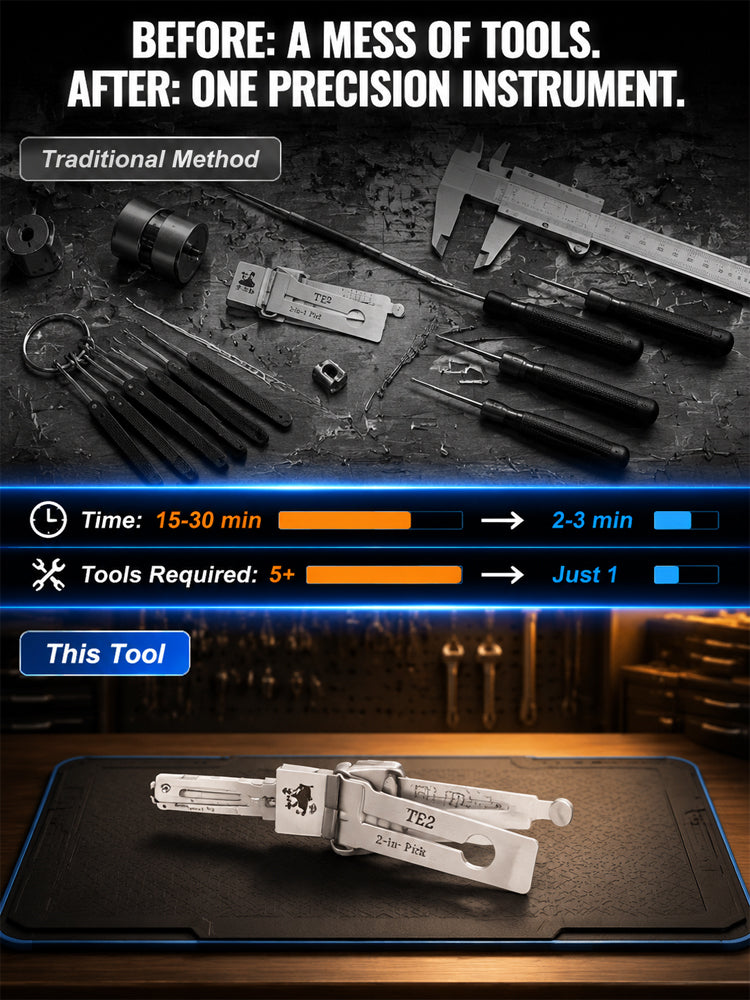【Zero-Damage Design】SafeEntry Elite™ - Precision tension bars, no mechanical stress