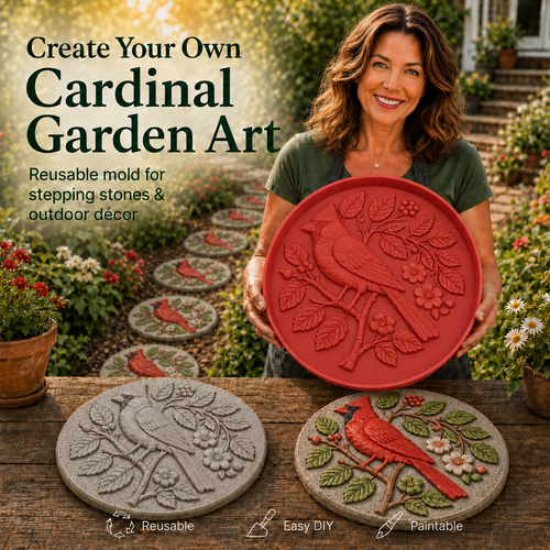 🐦🌸 Hummingbird Garden Art Stepping Stone Mold