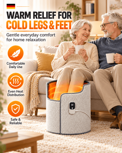 Electric Foot Warmer for Seniors – 360° Surround Heating, Adjustable Temperature, Cozy Leg & Foot Heating