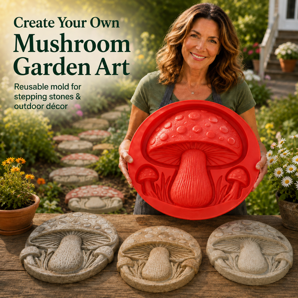 Reusable Sunflower Stepping Stone Mold