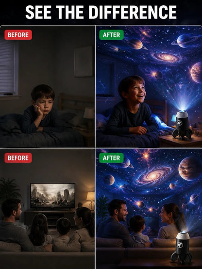 【Ceiling Cinema-Level】Projection Ambient Light，Comes with 22 themed projection discs! Switch scenes instantly for a high-definition, dreamlike, and truly immersive experience.