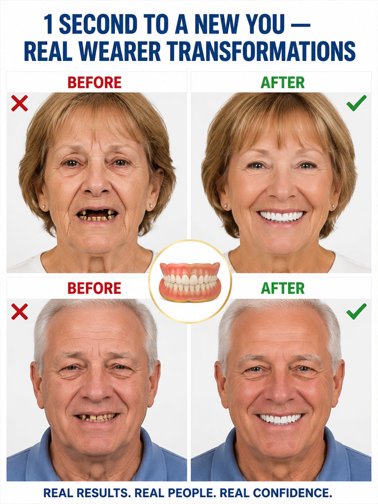 【💯Awarded the highest food-grade safety certification!💯】🔥High-quality denture set🔥👍Buy one get one free, 98.9% positive reviews, 99% repurchase rate!👍