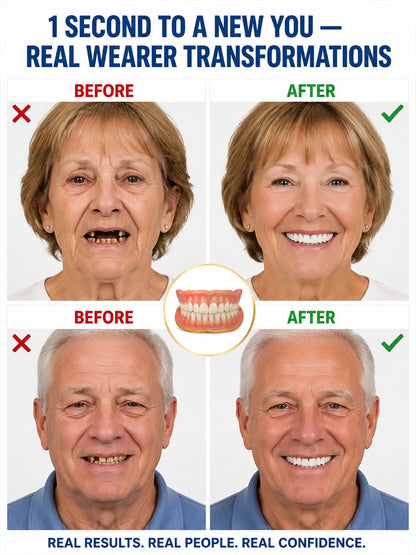 【💯Awarded the highest food-grade safety certification!💯】🔥High-quality denture set🔥👍Buy one get one free, 98.9% positive reviews, 99% repurchase rate!👍
