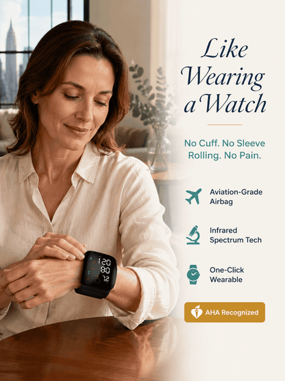 🩺 German-Inspired Precision Wrist Blood Pressure Monitor with Large Display & Voice Guidance｜Get Pulse Oximeter FREE