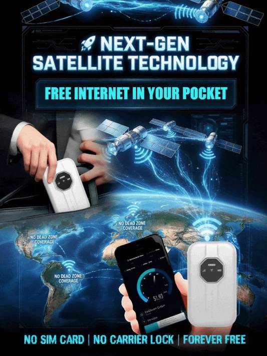 Next-Gen Satellite WiFi6+ Portable Router - 500Mbps Stay connected all day with our pocket router- Nationwide Clearance