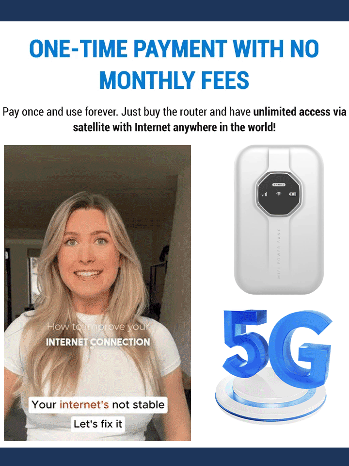 🌍Next-Gen Satellite WiFi6+ Portable Router - 500Mbps Boundless Portable Wi-Fi