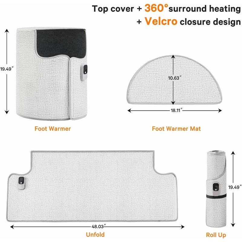 Electric Foot Warmer for Seniors – 360° Surround Heating, Adjustable Temperature, Cozy Leg & Foot Heating