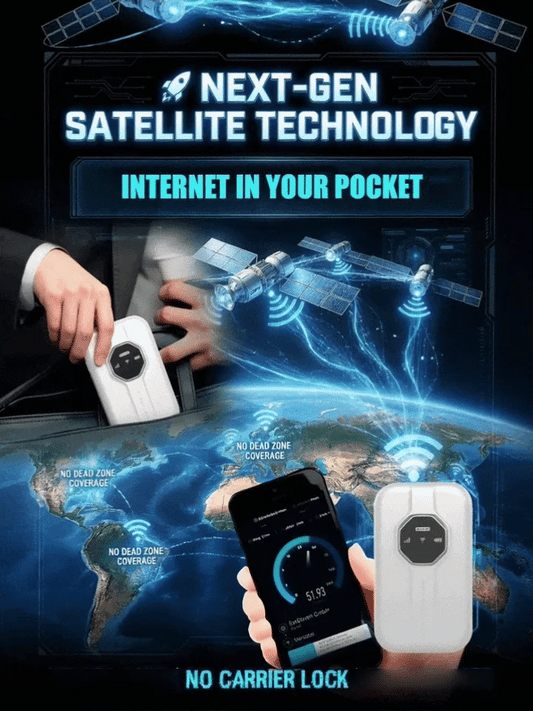 Next-Gen Satellite WiFi6+ Portable Router - 500Mbps Stay connected all day with pocket router- Nationwide Clearance