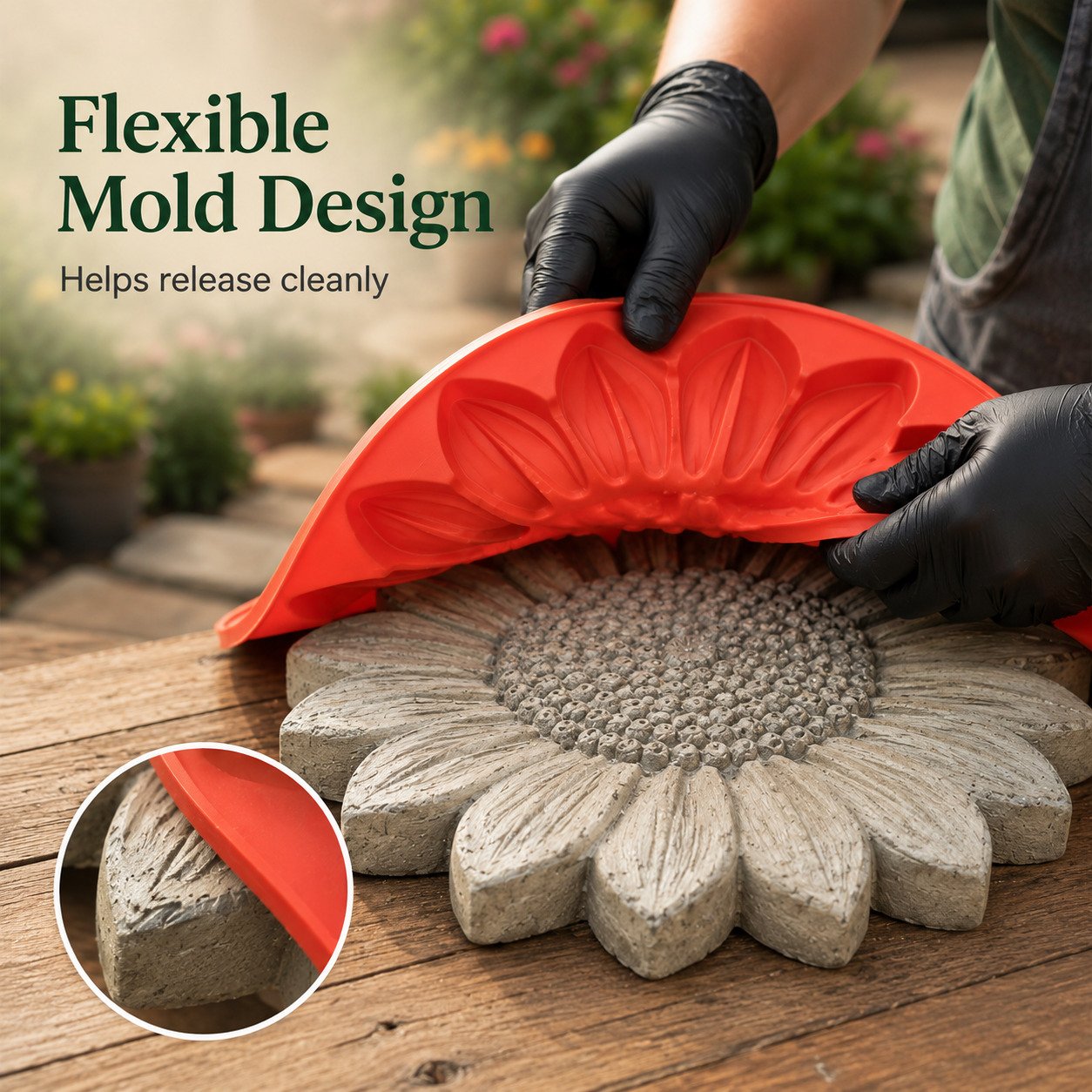 Reusable Sunflower Stepping Stone Mold