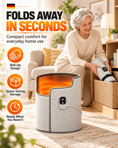 Electric Foot Warmer for Seniors – 360° Surround Heating, Adjustable Temperature, Cozy Leg & Foot Heating