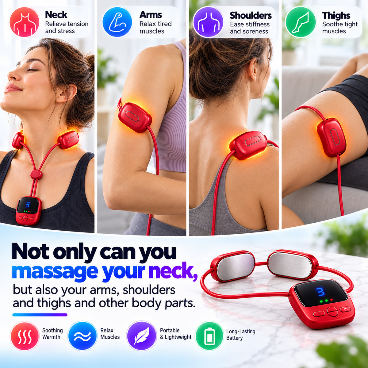 Intelligent 3-Level Neck Heating Device – Advanced Thermal Technology, Precision Temperature Control & Hands-Free Comfort