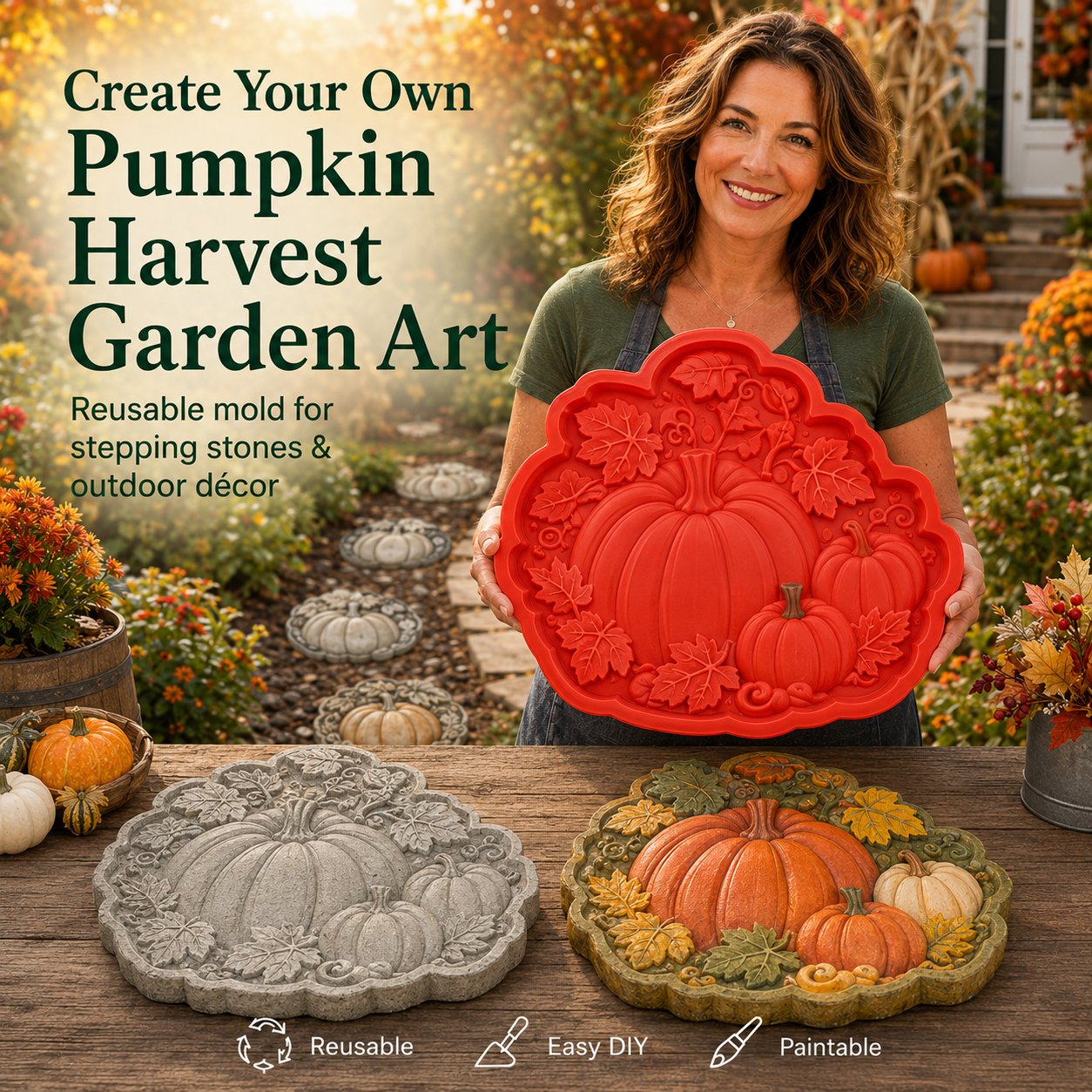 Reusable Sunflower Stepping Stone Mold