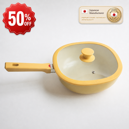 Lightweight Household Ceramic Non-Stick Pan🔥 Non-stick even with little to no oil—perfect for frying eggs and fish!