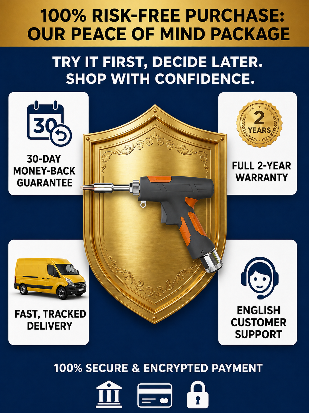 🏆  German Technology 5-in-1 Laser Welding Gun (Patented by German Engineers) | Easy DIY Repairs🛠️ | Spark-Free Cutting & Rust Removal | 100% Burn-Proof Safety🛡️ | Cordless & Generator-Free