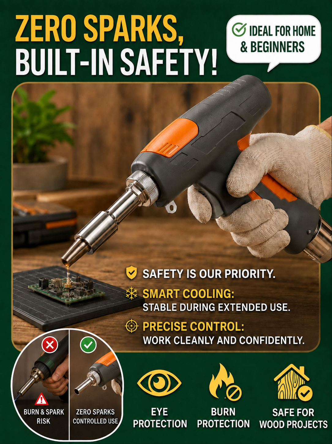 🏆  German Technology 5-in-1 Laser Welding Gun (Patented by German Engineers) | Easy DIY Repairs🛠️ | Spark-Free Cutting & Rust Removal | 100% Burn-Proof Safety🛡️ | Cordless & Generator-Free
