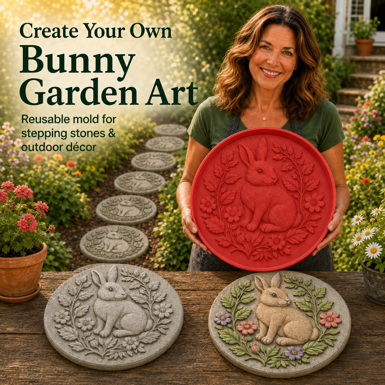 Reusable Sunflower Stepping Stone Mold