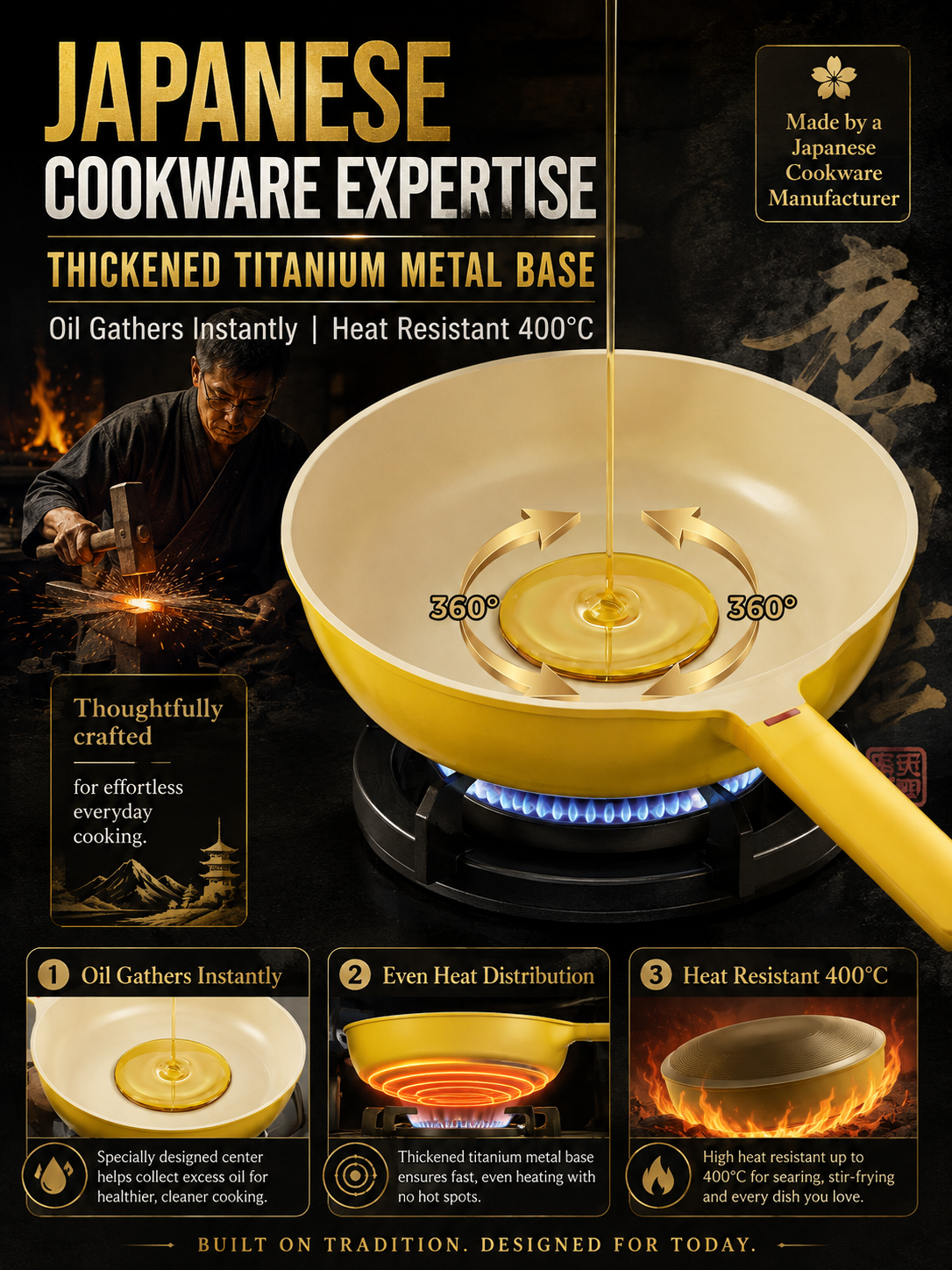 Lightweight Household Ceramic Non-Stick Pan🔥 Non-stick even with little to no oil—perfect for frying eggs and fish!
