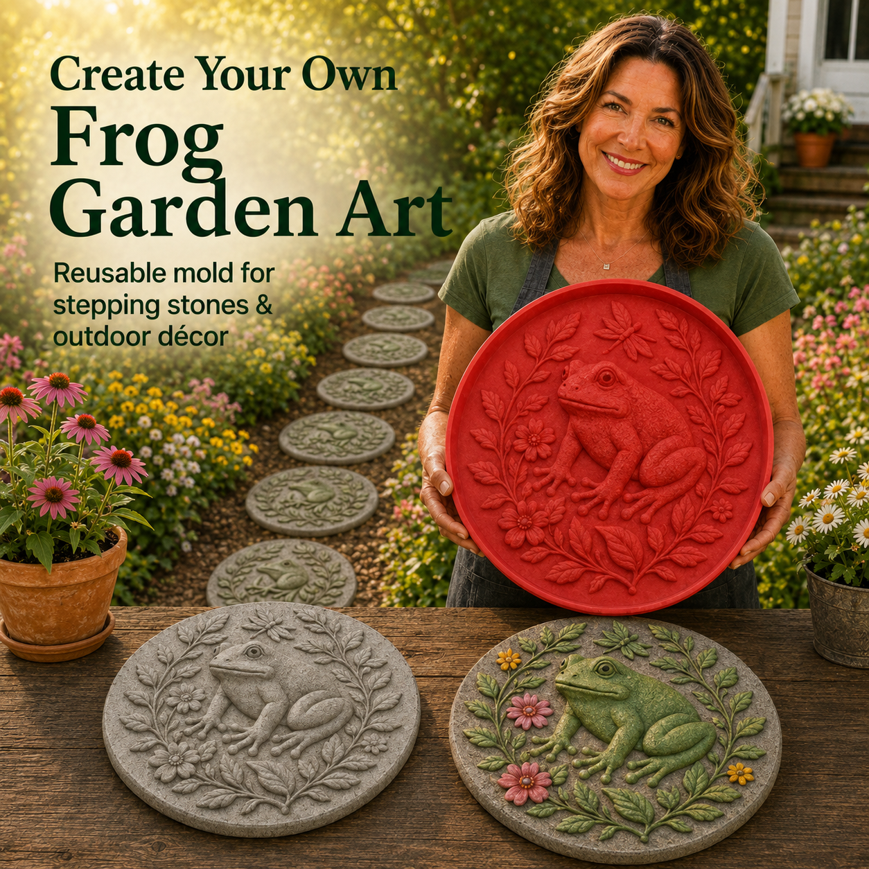 Reusable Sunflower Stepping Stone Mold