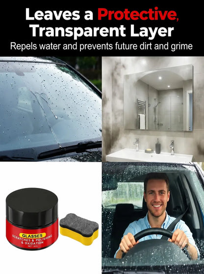 Car Glass Scratch Remover Polish, 3 Seconds and Scratches are Gone! 100% Anti-Glare Night Solution!