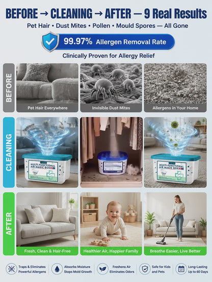 German-Engineered Biomedical Research Multifunctional Dust Removal Magic Box, Lifetime Filterless